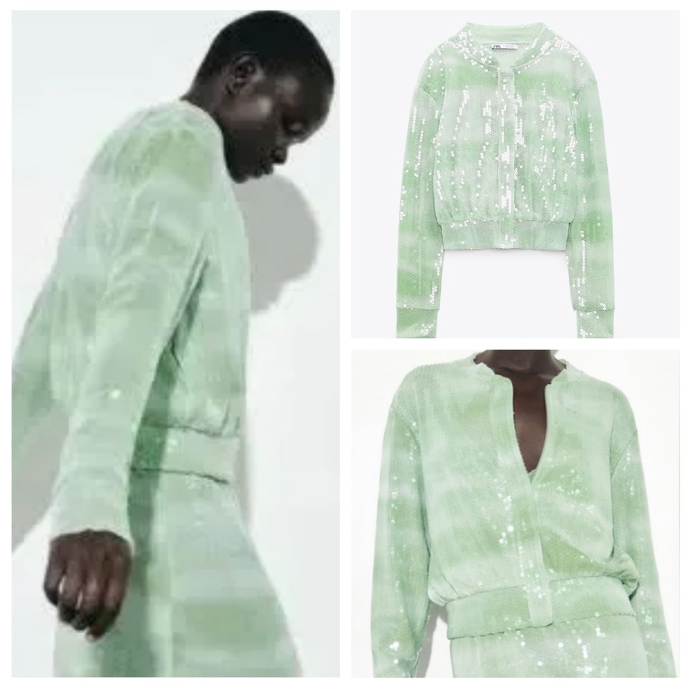 Mint Green Sequin Jacket